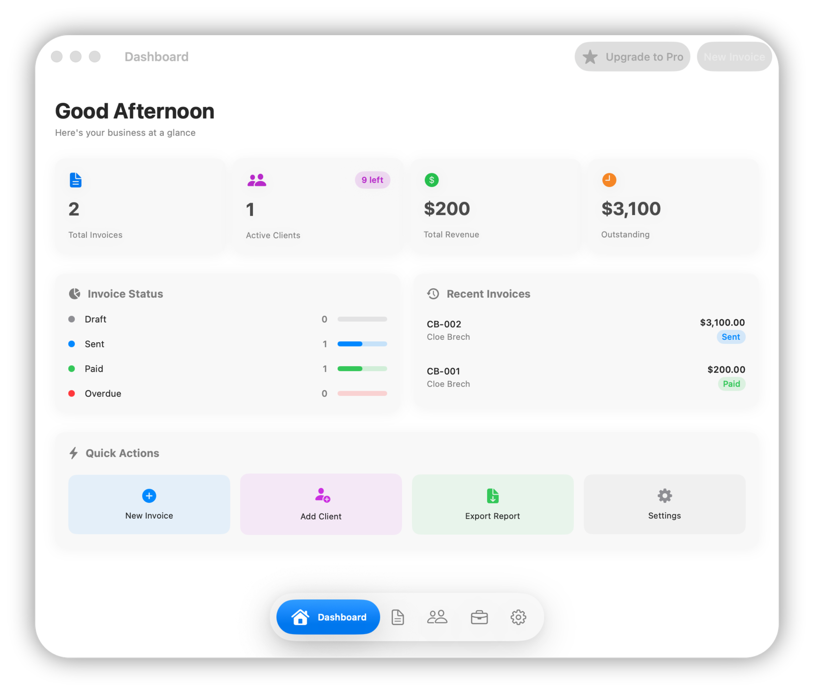 Invoicer App Screenshot